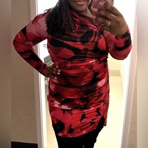 ELOQUII RUCHED MINI DRESS